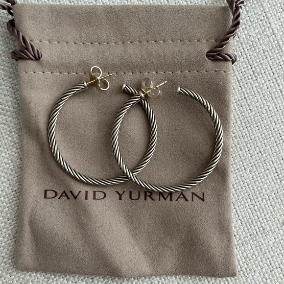 David Yurman Jewelry - David Yurman Cable Hoop Earrings